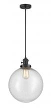 Innovations Lighting 201CSW-BK-G204-12 - Beacon - 1 Light - 12 inch - Matte Black - Cord hung - Mini Pendant