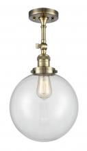 Innovations Lighting 201F-AB-G202-10 - Beacon - 1 Light - 10 inch - Antique Brass - Adjustable Semi-Flush Mount