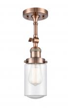 Innovations Lighting 201F-AC-G314 - Dover - 1 Light - 5 inch - Antique Copper - Adjustable Semi-Flush Mount