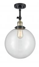 Innovations Lighting 201F-BAB-G202-12 - Beacon - 1 Light - 12 inch - Black Antique Brass - Adjustable Semi-Flush Mount