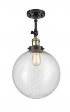 Innovations Lighting 201F-BAB-G204-12 - Beacon - 1 Light - 12 inch - Black Antique Brass - Adjustable Semi-Flush Mount