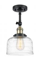 Innovations Lighting 201F-BAB-G713 - Bell - 1 Light - 8 inch - Black Antique Brass - Adjustable Semi-Flush Mount
