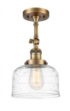 Innovations Lighting 201F-BB-G713 - Bell - 1 Light - 8 inch - Brushed Brass - Adjustable Semi-Flush Mount