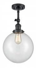 Innovations Lighting 201F-BK-G202-10 - Beacon - 1 Light - 10 inch - Matte Black - Adjustable Semi-Flush Mount