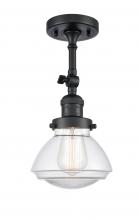 Innovations Lighting 201F-BK-G322 - Olean - 1 Light - 7 inch - Matte Black - Adjustable Semi-Flush Mount