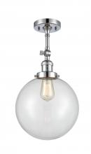 Innovations Lighting 201F-PC-G202-10 - Beacon - 1 Light - 10 inch - Polished Chrome - Adjustable Semi-Flush Mount
