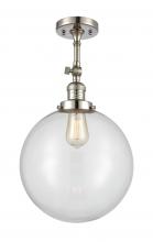 Innovations Lighting 201F-PN-G202-12 - Beacon - 1 Light - 12 inch - Polished Nickel - Adjustable Semi-Flush Mount