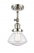 Innovations Lighting 201F-PN-G324 - Olean - 1 Light - 7 inch - Polished Nickel - Adjustable Semi-Flush Mount