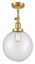 Innovations Lighting 201F-SG-G202-10 - Beacon - 1 Light - 10 inch - Satin Gold - Adjustable Semi-Flush Mount