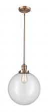 Innovations Lighting 201S-AC-G202-12 - Beacon - 1 Light - 12 inch - Antique Copper - Stem Hung - Mini Pendant
