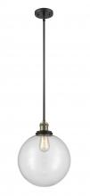 Innovations Lighting 201S-BAB-G202-12 - Beacon - 1 Light - 12 inch - Black Antique Brass - Stem Hung - Mini Pendant