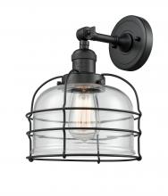 Innovations Lighting 203-BK-G72-CE - Bell Cage - 1 Light - 9 inch - Matte Black - Adjustable Sconce