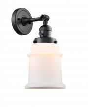 Innovations Lighting 203SW-BK-G181 - Canton - 1 Light - 7 inch - Matte Black - Adjustable Sconce