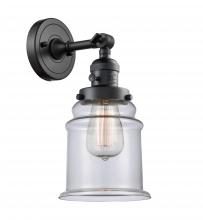 Innovations Lighting 203SW-BK-G182 - Canton - 1 Light - 7 inch - Matte Black - Adjustable Sconce