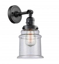Innovations Lighting 203SW-BK-G184 - Canton - 1 Light - 7 inch - Matte Black - Adjustable Sconce