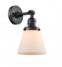 Innovations Lighting 203SW-BK-G61-LED - Cone - 1 Light - 6 inch - Matte Black - Adjustable Sconce