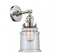 Innovations Lighting 203SW-PN-G184 - Canton - 1 Light - 7 inch - Polished Nickel - Adjustable Sconce
