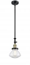 Innovations Lighting 206-BAB-G322 - Olean - 1 Light - 7 inch - Black Antique Brass - Stem Hung - Adjustable Mini Pendant