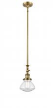 Innovations Lighting 206-BB-G322 - Olean - 1 Light - 7 inch - Brushed Brass - Stem Hung - Adjustable Mini Pendant