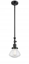 Innovations Lighting 206-BK-G324 - Olean - 1 Light - 7 inch - Matte Black - Stem Hung - Adjustable Mini Pendant