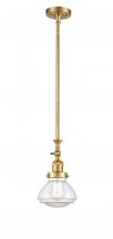 Innovations Lighting 206-SG-G322 - Olean - 1 Light - 7 inch - Satin Gold - Stem Hung - Adjustable Mini Pendant