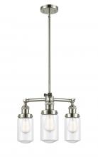 Innovations Lighting 207-PN-G312 - Dover - 3 Light - 17 inch - Polished Nickel - Stem Hung - Chandelier