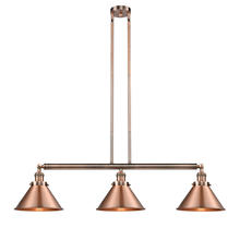 Innovations Lighting 213-AC-M10-AC - Briarcliff - 3 Light - 43 inch - Antique Copper - Stem Hung - Adjustable Island Light