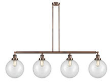 Innovations Lighting 214-AC-G202-10 - Beacon - 4 Light - 54 inch - Antique Copper - Stem Hung - Island Light