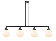 Innovations Lighting 214-BK-G201-8 - Beacon - 4 Light - 53 inch - Matte Black - Stem Hung - Island Light