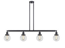 Innovations Lighting 214-BK-G202-6 - Beacon - 4 Light - 51 inch - Matte Black - Stem Hung - Island Light