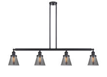 Innovations Lighting 214-BK-G63 - Cone - 4 Light - 51 inch - Matte Black - Stem Hung - Island Light