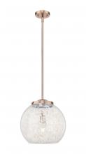 Innovations Lighting 221-1S-AC-G1216-14WM - White Mouchette - 1 Light - 14 inch - Antique Copper - Stem Hung - Pendant