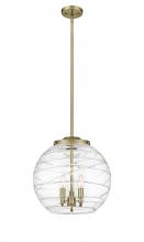 Innovations Lighting 221-3S-AB-G1213-16-LED - Athens Deco Swirl - 3 Light - 16 inch - Antique Brass - Cord hung - Pendant