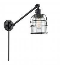 Innovations Lighting 237-BK-G52-CE - Bell Cage - 1 Light - 8 inch - Matte Black -Adjustable Swing Arm