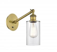 Innovations Lighting 317-1W-BB-G802 - Clymer - 1 Light - 4 inch - Brushed Brass - Adjustable Sconce