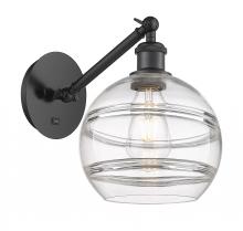 Innovations Lighting 317-1W-BK-G556-8CL - Rochester - 1 Light - 8 inch - Matte Black - Adjustable Sconce