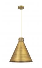 Innovations Lighting 410-1PL-BB-M411-18BB - Newton Cone - 1 Light - 18 inch - Brushed Brass - Cord hung - Pendant