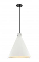 Innovations Lighting 410-1PL-BK-M411-18W - Newton Cone - 1 Light - 18 inch - Matte Black - Cord hung - Pendant