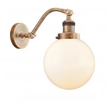 Innovations Lighting 515-1W-BB-G201-8 - Beacon - 1 Light - 8 inch - Brushed Brass - Adjustable Sconce
