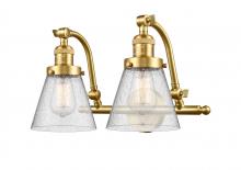 Innovations Lighting 515-2W-SG-G64 - Cone - 2 Light - 18 inch - Satin Gold - Adjustable Bath Vanity Light