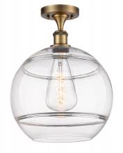 Innovations Lighting 516-1C-BB-G556-12CL - Rochester - 1 Light - 12 inch - Brushed Brass - Semi-Flush Mount