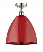 Innovations Lighting 516-1C-PN-MBD-12-RD - Plymouth - 1 Light - 12 inch - Polished Nickel - Semi-Flush Mount