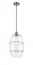 Innovations Lighting 516-1P-AC-G557-10CL - Vaz - 1 Light - 10 inch - Antique Copper - Cord hung - Mini Pendant