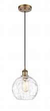 Innovations Lighting 516-1P-BB-G1215-8 - Athens Water Glass - 1 Light - 8 inch - Brushed Brass - Cord hung - Mini Pendant