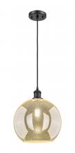 Innovations Lighting 516-1P-BK-G128-12 - Athens - 1 Light - 12 inch - Matte Black - Cord hung - Mini Pendant