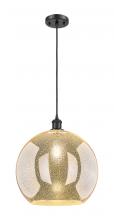 Innovations Lighting 516-1P-BK-G128-14 - Athens - 1 Light - 14 inch - Matte Black - Cord hung - Pendant