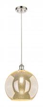 Innovations Lighting 516-1P-PN-G128-12 - Athens - 1 Light - 12 inch - Polished Nickel - Cord hung - Mini Pendant