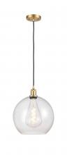 Innovations Lighting 516-1P-SG-G124-12 - Athens - 1 Light - 12 inch - Satin Gold - Cord hung - Mini Pendant