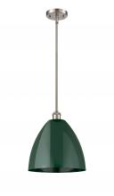 Innovations Lighting 516-1S-SN-MBD-12-GR - Plymouth - 1 Light - 12 inch - Brushed Satin Nickel - Pendant