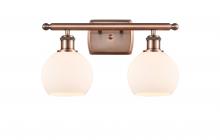 Innovations Lighting 516-2W-AC-G121-6 - Athens - 2 Light - 16 inch - Antique Copper - Bath Vanity Light